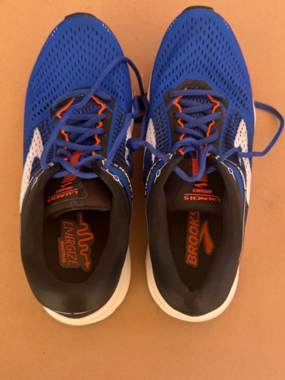 Men's BROOKS ENERGIZE 8.5 Royal Blue / Orange / White